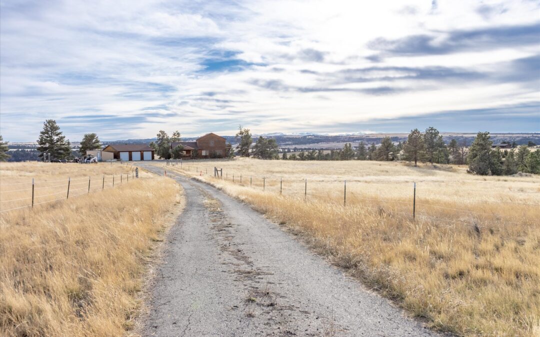 Log home on 20 acres with incredible views.